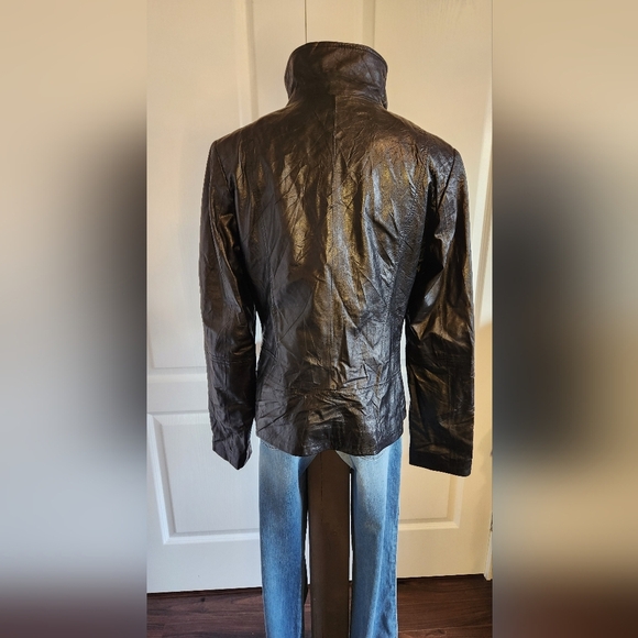 Elie Tahari Leather Jacket - Picture 5 of 12